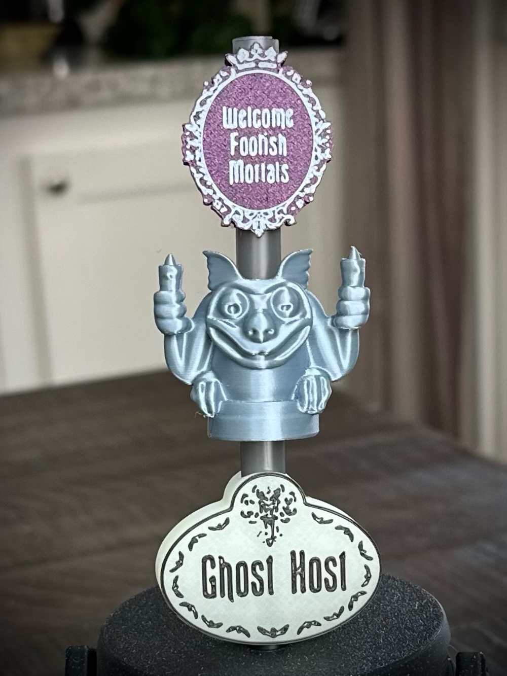 Disney Halloween Glow In The Dark Haunted Mansion Themed Straw Topper Set - Picture 2 of 4